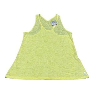 MarRio Fitness Yellow See Through Razorback Tank Top Large Thin Workout Cover Up